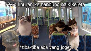 Pov : study tour ke bandung naik kereta | meme kucing  6