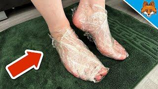 Wrap Cling Film around your feet and WATCH WHAT HAPPENS(Ingenious Trick)