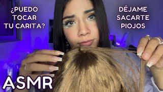 ASMR ESPAÑOL / Te QUITO los PIOJITOS + ¿PUEDO TOCAR tu CARITA? + DÉJAME CORTAR tu CABELLO