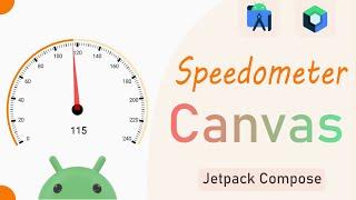 Custom Speedometer View | Jetpack Compose Canvas | Android Studio | Kotlin