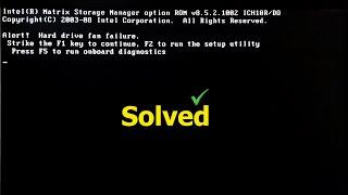 Alert! Hard drive fan failure | Hard drive fan failure on Dell Optiplex System