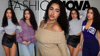 WINTER FASHION NOVA TRY ON HAUL 2024 (leather boots, pearl necklace, viral bayonetta glasses)