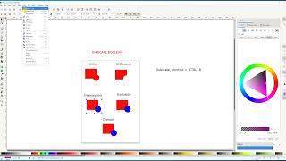 Inkscape Boolean; Union, Difference, Intersection, Exclusion, Division