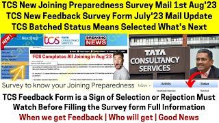TCS Joining Preparedness Survey Mail | TCS Batched Direct Offer & Joining | TCS Feedback Survey Form