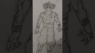 Son Goku Super Saiyan God Pencil Sketch ️ | Epic Anime Art #shorts