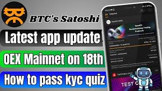 Satoshi OEX new mining app update | How to update app and prepare for KYC