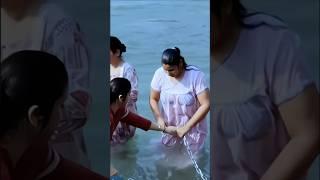 Ganga bath: beauty enjoy snan  #ganga #bathing #shortsviral