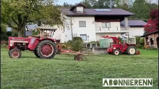 Schwadern mit IHC 423 und KUHN Schwader, Macht's der Schwader noch ?, 3 Wiesen, | NB Agrarvideos