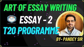 ESSAY WRITING | T20 Programme | By Pandey Sir#joktaacademy #hpas   #shimla  #chandigarh #dharamshala