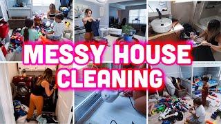 EXTREME MESSY HOUSE CLEAN WITH ME | WHOLE HOUSE SPEED CLEAN | CLEANING MOTIVATION 2024