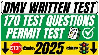 DMV Written Test 2025 | Practice Test 170 Questions and Answers