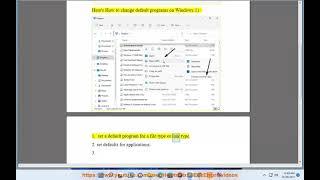 Change default programs on Windows 11