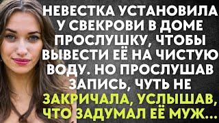 Невестка установила у свекрови прослушку, чтобы её разоблачить. Но прослушав запись, вздрогнула...