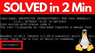 How to fix initramfs error in Ubuntu || Kali Linux || BusyBox (Latest)