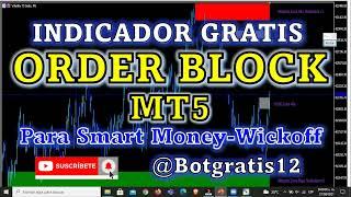 ORDER BLOCK INDICATOR BOTGRATIS12UNIQUE FREE INDICATOR for Synthetic Markets, ForexMT5