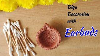  Beautiful  Diya Decoration| Competition Idea | How to decorate plain diya | 🪔 Diya Decoration