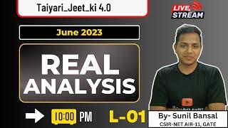 L-1 Real Analysis || CSIR NET June-2023 || By- Sunil Bansal