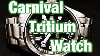 Carnival military style tritium Watch - Review, Measurements and Tritium