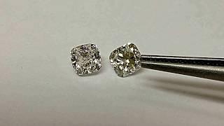 compare between bad and good cushion cut diamond