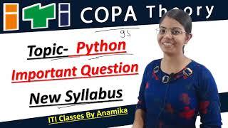ITI COPA Python MCQ PDF Most important New Questions for 2023 Online CBT Exam Paper preparation