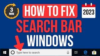 WINDOWS SEARCH NOT WORKING WINDOWS 10/11 FIX (2024) | Fix Search Bar Not Working