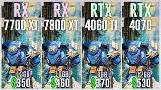 RX 7700 XT vs RX 7800 XT vs RTX 4060 TI vs RTX 4070 - Tested 25 Games