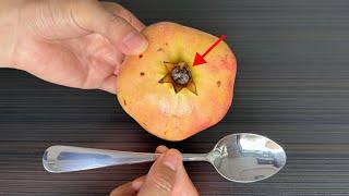 New Pomegranate Peeling Method ! Clean and Easy : Get a Whole Bowl in 2 Minutes ! 石榴剥皮新方法！2分钟剥一大盘