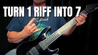 How to Turn 1 Simple Metal Riff into 7 Killer Riffs (Metal Riff Writing)
