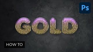 Create an Easy Gold Glitter Text Effect in Photoshop