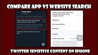 Penjelesan detail pada setelan konten sensitif twitter di iPhone Part 1  (100% Worked)