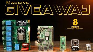 Giveaway RPi4, Home Automation Project, M5Stamp & much more. | techiesms Massive Giveaway