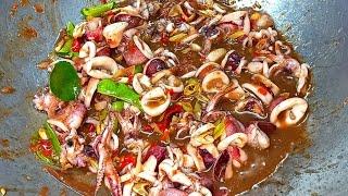 Cara Sotong Masak Serai Pedas Masam Sesedap Rasa | Resepi Terbaik