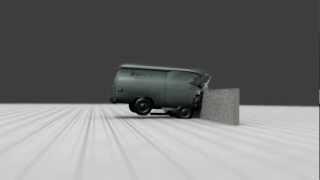 Blender 2.63 soft body car crash test