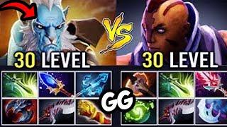 Anti Mage vs Phantom Lancer | 30 lvl Same Items | Who'll Beat? Guess?