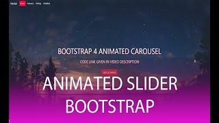 Animated text bootstrap carousel | Animated Slider Bootstrap | Bootstrap Slider with Text Animation
