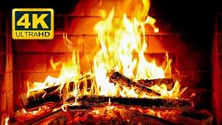  Cozy Fireplace 4K (12 HOURS). Fireplace with Crackling Fire Sounds. Crackling Fireplace 4K