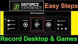 How to record with GeForce experience - [ Nvidia ] GeForce experience screen recorder
