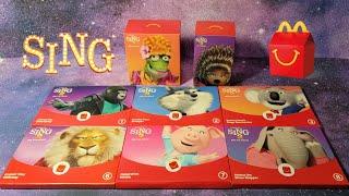 COMPLETE SET OF SING 2 MCDONALD'S HAPPY MEAL COLLECTIBLES! RECYCLABLE PAPER! DECEMBER 2021!