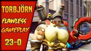 FLAWLESS "Torbjörn" gameplay (23-0) | Flawless Overwatch Gameplay on Temple of Anubis