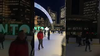 Ice Skating Toronto #travel #greatertorontoarea #cntower #sunset #torontotourism