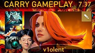  7.37 v1olent` Lina |K+A-D - 21 KP - 70%| Carry Gameplay - Dota 2 Top MMR