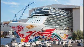 Norwegian Joy: Ausdocken auf der Meyer Werft in Papenburg