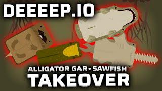 ALLIGATOR GAR AND SAWFISH CONQUER SWAMP! | Deeeep.io Montage