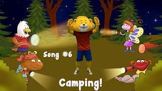 "Camping" singalong: Rowdy cat Cheesy Cheetah song with lyrics and fun moves.    