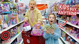 KIDS NO BUDGET TARGET SHOPPING!  Peyton & Olivia Toy Haul