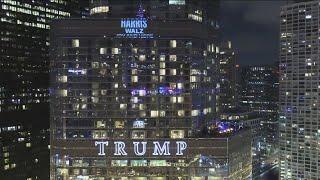 Democrats take aim at Trump Tower by projecting images onto the building