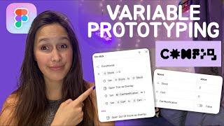 Figma PROTOTYPE with VARIABLES | Config 2023 update |  Design tokens tutorial | Variable prototyping