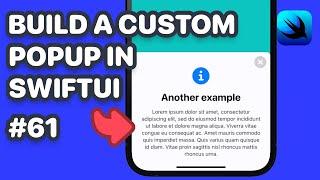Build a Custom Popup in SwiftUI (SwiftUI Custom Modal Popup, SwiftUI Custom Card Popup)