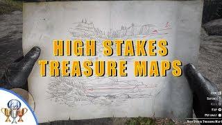 Red Dead Redemption 2 - High Stakes Treasure Maps - Treasure Hunt Locations