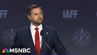 JD Vance booed during speech at firefighters convention